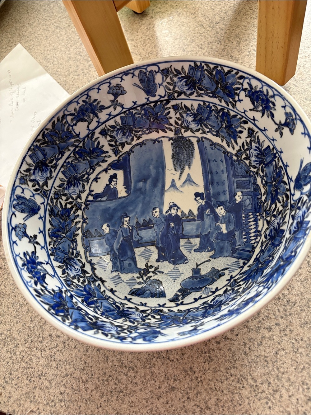 Antique 19th c Blue White Chinese Bowl 
Beautiful Condition Never used
